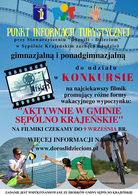Konkurs na filmik promujący aktywne formy wypoczynku – „Aktywnie w gminie Sępólno Krajeńskie”